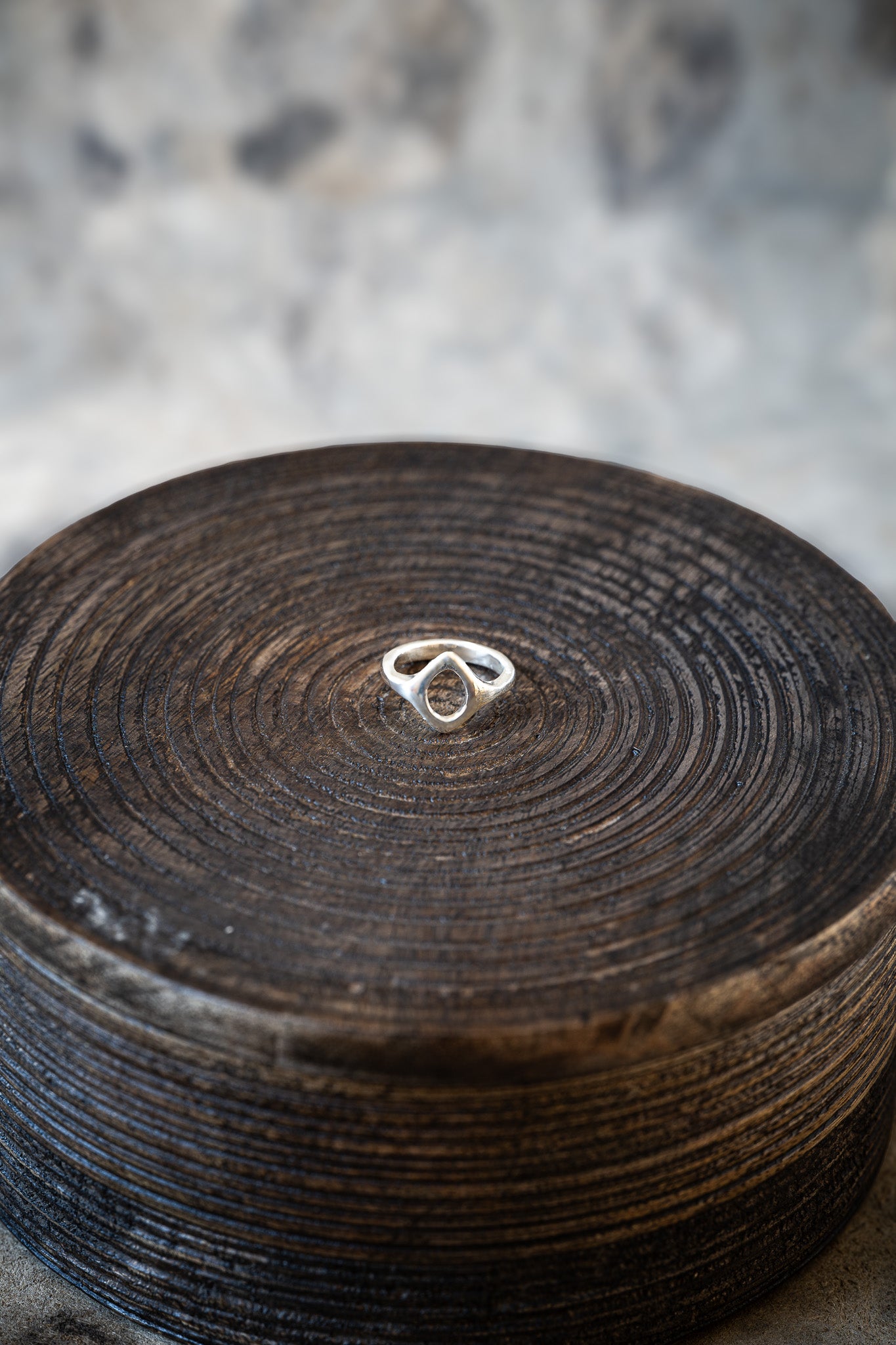 Handmade Sterling Silver Geometric Square Ring – Minimalist Modern Open Design Jewelry