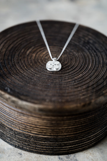 Handmade Sterling Silver Four Leaf Clover Medallion Necklace