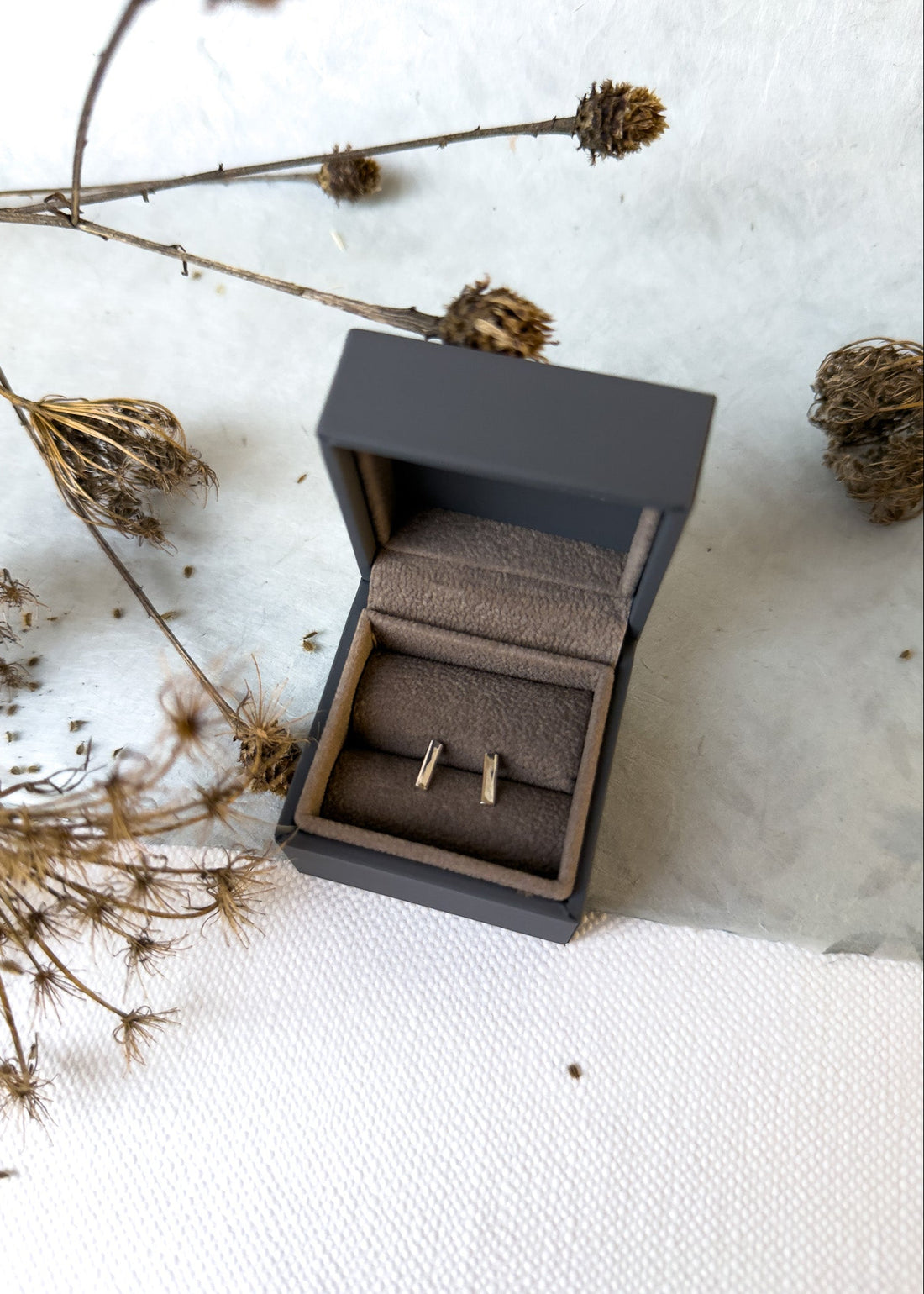 Handmade Silver Bar Stud Earrings – Minimalist Sterling Silver Jewelry for Everyday Wear