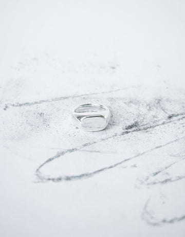 Chunky Sterling Silver Signet Ring for Men or Women