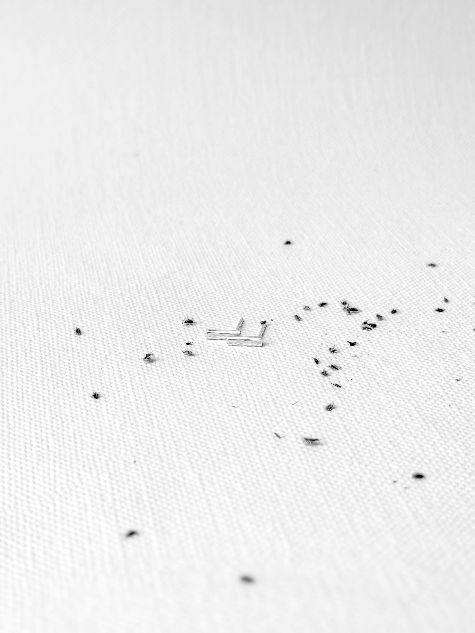 Handmade Silver Bar Stud Earrings – Minimalist Sterling Silver Jewelry for Everyday Wear