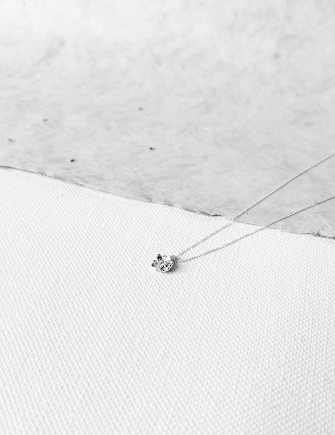 Small Silver Flower Necklace | Handmade Sterling Silver Floral Pendant | Dainty Nature-Inspired Jewelry