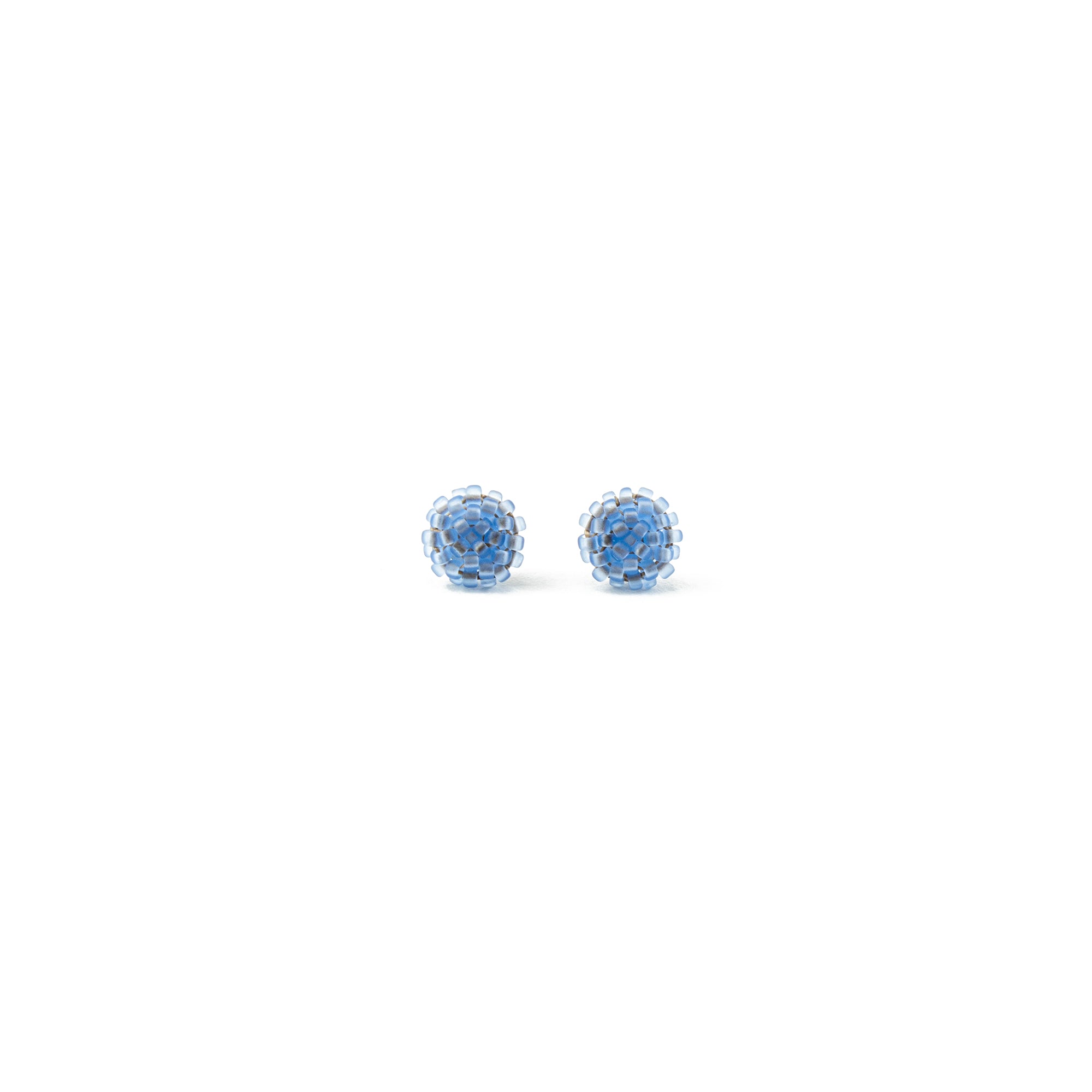 Ice Blue Pink Stud Earrings